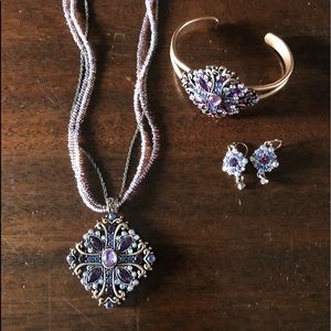 Lia Sophia necklace, bracelet and earring set